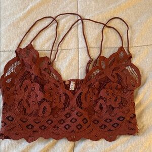 Lace Bralette with Floral Design